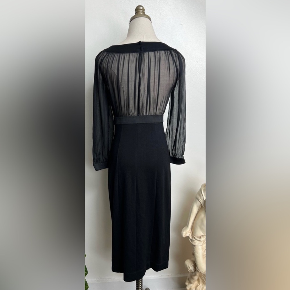 Alberta Ferretti Designer Black Bodycon Pencil Cocktail Holiday Party Dress 4 - Picture 11 of 11